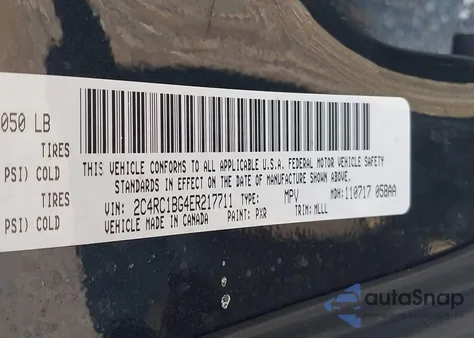 2014 Chrysler Town & Country Touring from USA, damaged, VIN 2C4RC1BG4ER217711